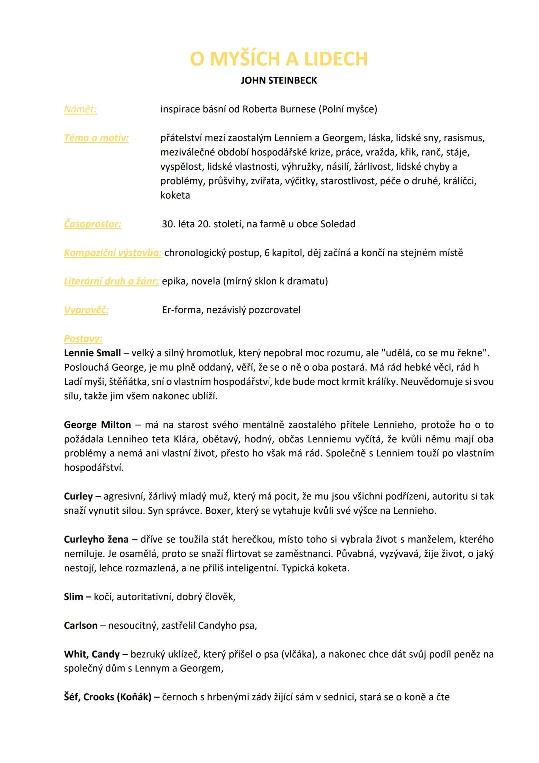 John Steinbeck - O myších a lidech