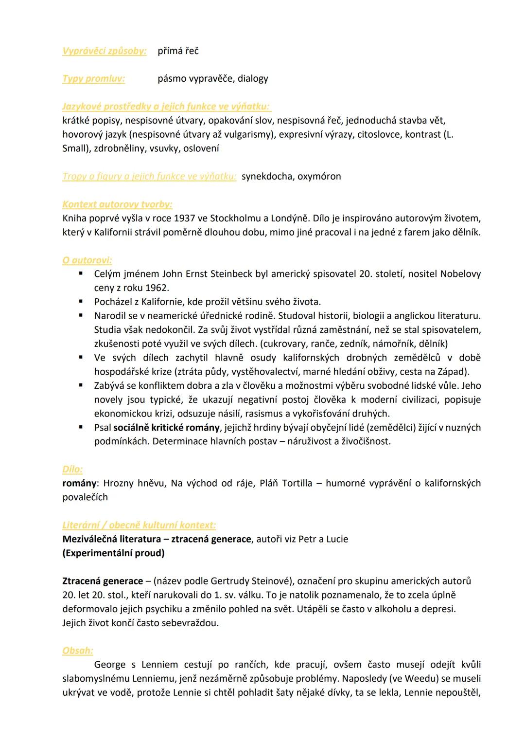 # O MYŠÍCH A LIDECH
JOHN STEINBECK
inspirace básní od Roberta Burnese (Polní myšce)
Námět:
Téma a motiv:
přátelství mezi zaostalým Lennie