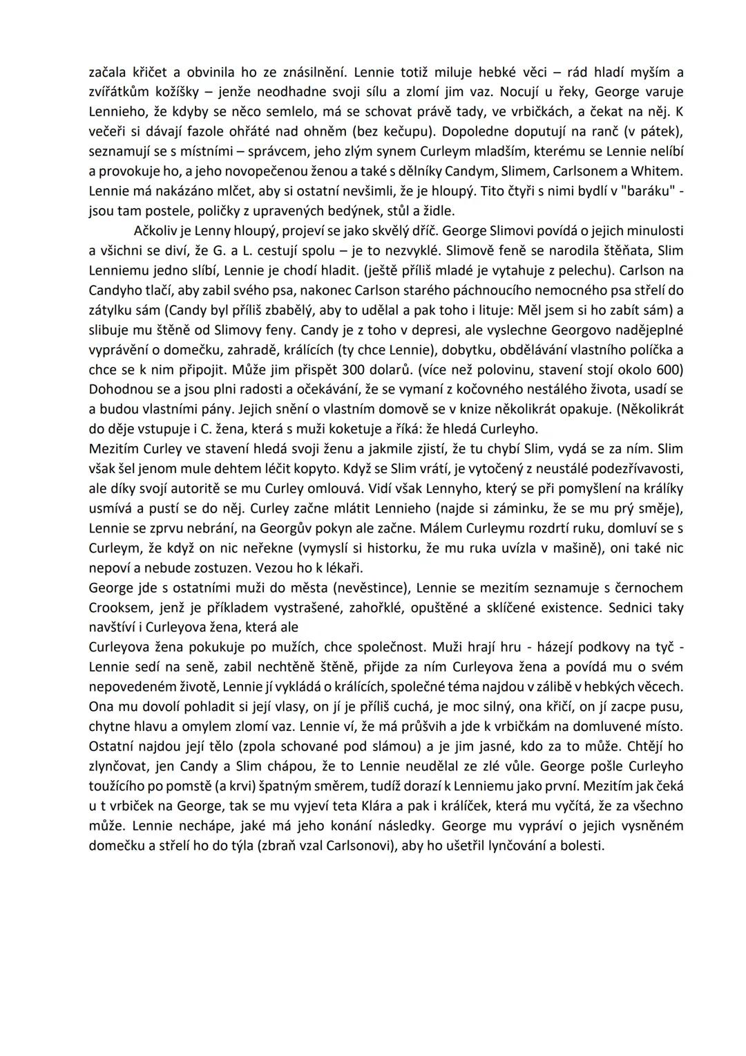 # O MYŠÍCH A LIDECH
JOHN STEINBECK
inspirace básní od Roberta Burnese (Polní myšce)
Námět:
Téma a motiv:
přátelství mezi zaostalým Lennie