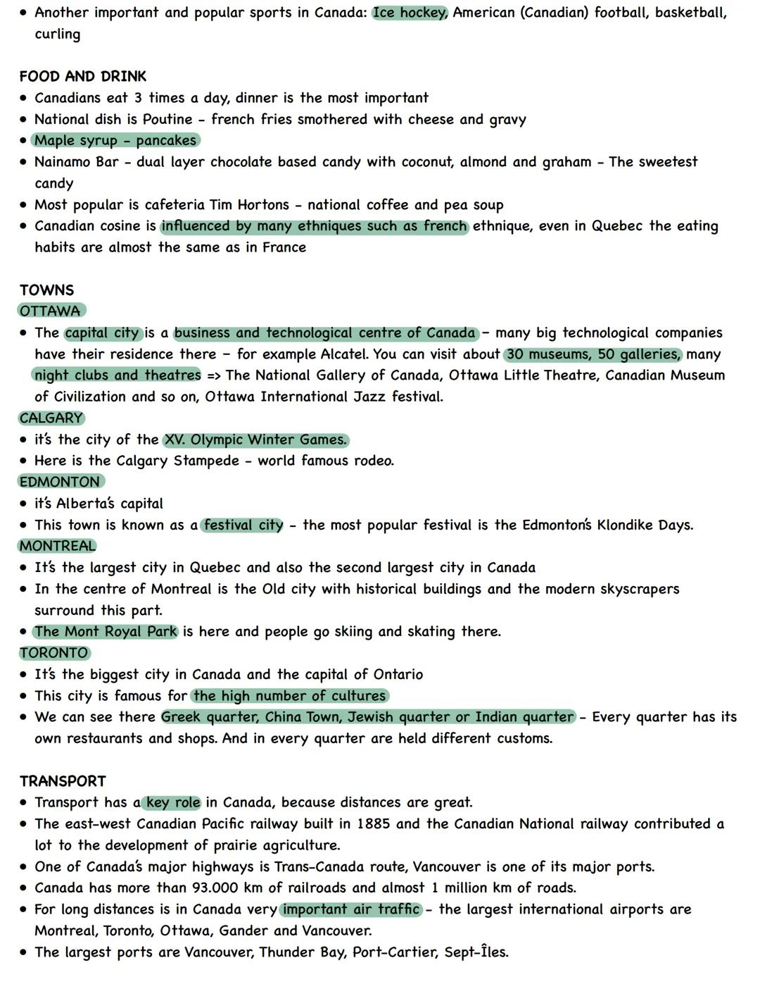 # 11. VISITING CANADA
GENERAL INFORMATION
* Canada is the 2nd largest country in the world (after Russia) => about 10 mil. km2.
* It h