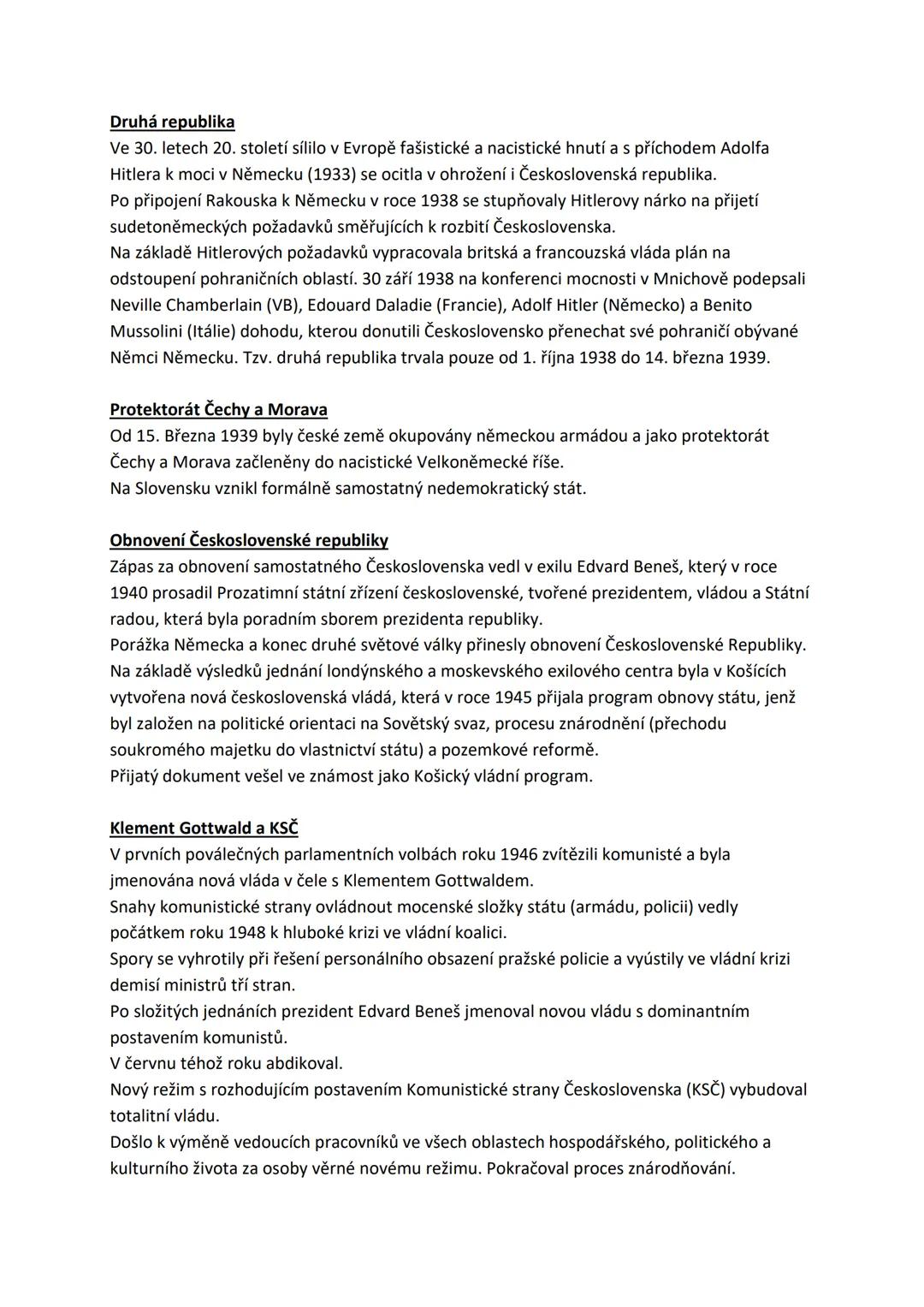 Vznik a vývoj Československa a České republiky
Vznik Československa a první světová válka
Mezníkem ve vývoji Evropy se stala první světová v