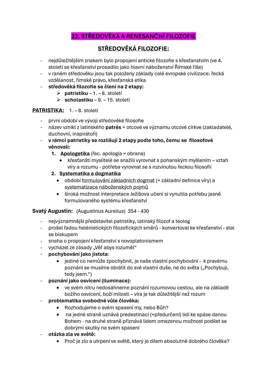 Středověk a renesance