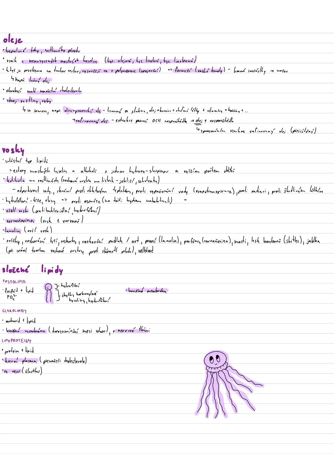 --- OCR Start ---
oleje
kapalné toky, rostlinného původu
*viniha neunsycených mastných kyselin (hus, olejová, hes, linolová, k4ys. linolenov