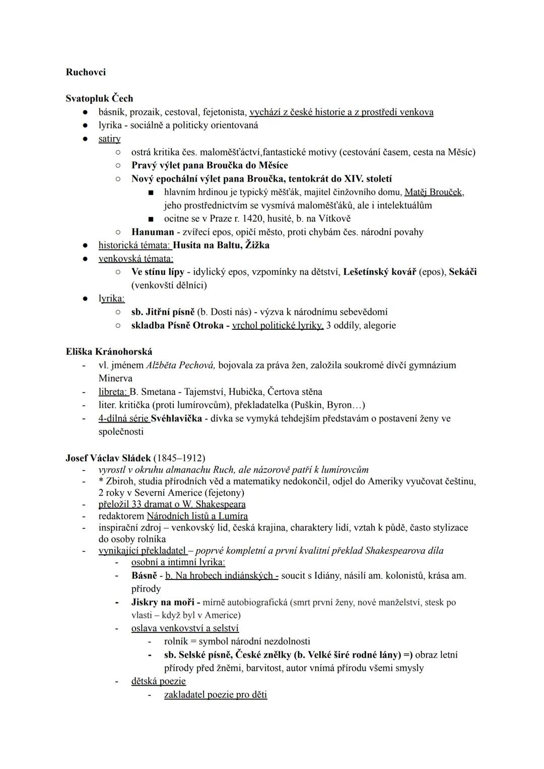 --- OCR Start ---
RUCHOVCI a LUMÍROVCI
Kulturní a politické souvislosti doby
- Vzrůst hospodářské moci českého měšťanstva
- Spory mezi staro
