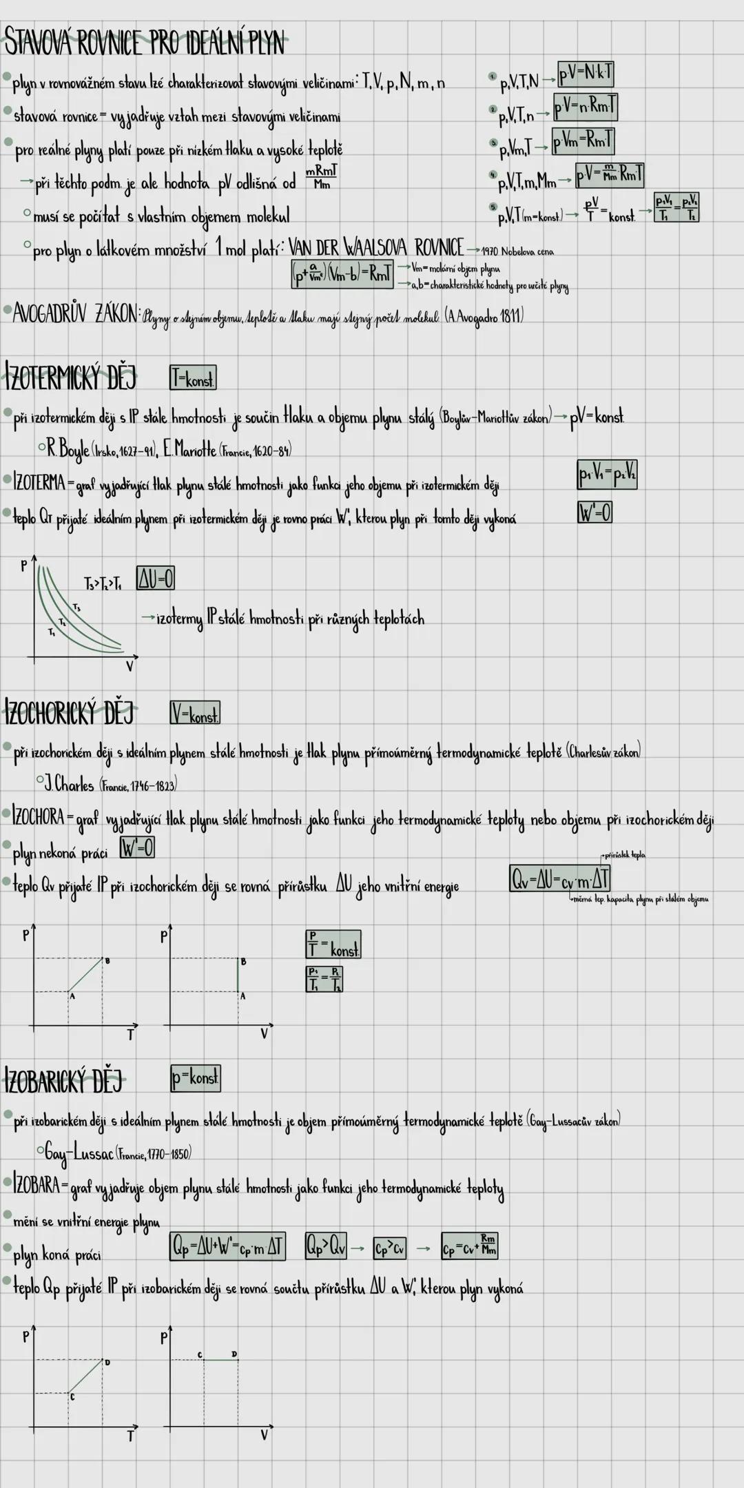 --- OCR Start ---
ADIABATICKÝ DĚJ Q=0
při adiabatickém děj neprobíhá tepelná výměna mezi plynem a okolím
ΔU=W
při adiabatické KOMPRESI (stla