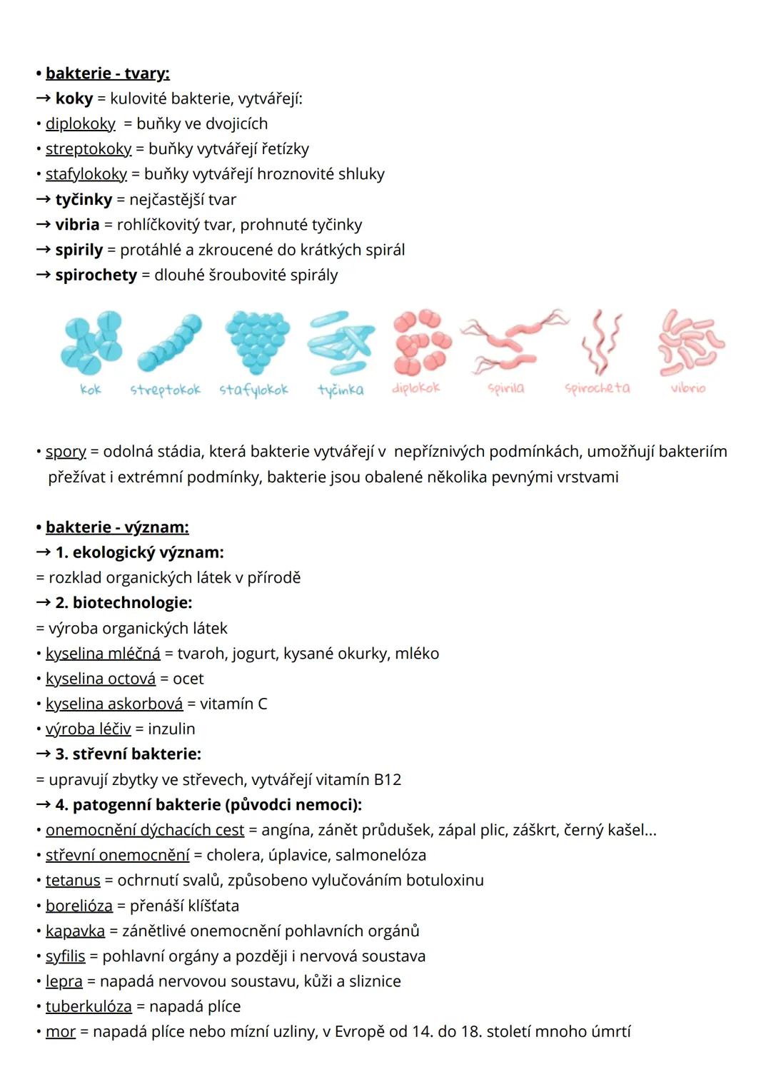 # Mikrobiologie
prokaryota
= má jednodušší stavbu, než eukaryota, biomembrána se vyskytuje jen na povrchu, uvnitř
neobsahuje žádné ohraniče
