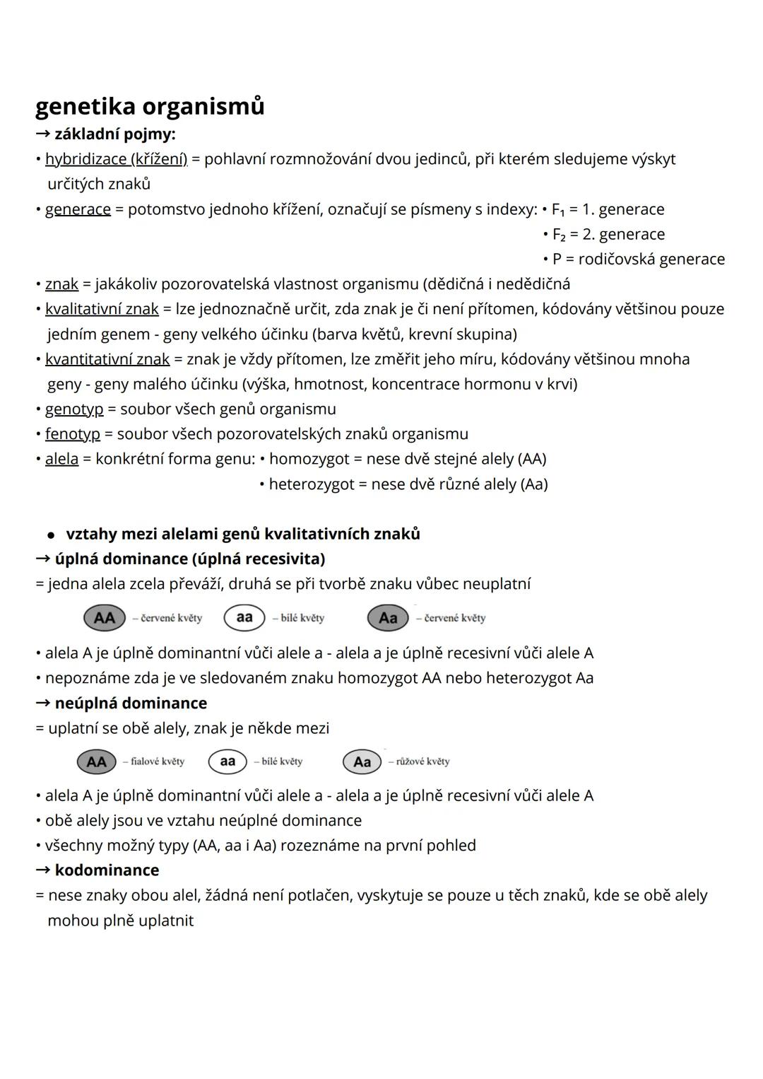 --- OCR Start ---
Genetika
molekulární genetika
= základním nosičem genetické informace je molekula DNA, molekula DNA se může replikovat
(ko
