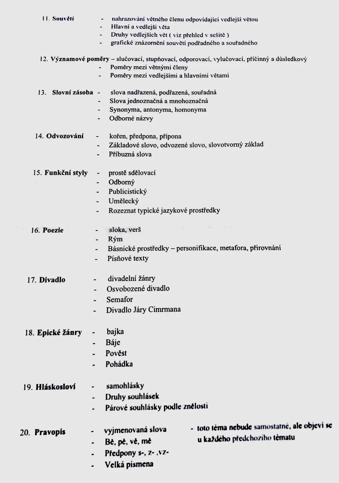 # 1. Podstatná jména - definice podstatných jmen ( co označují )
- Mluvnické kategorie - pád, rod, číslo, vzor
- Podstatná jména konkrétní a