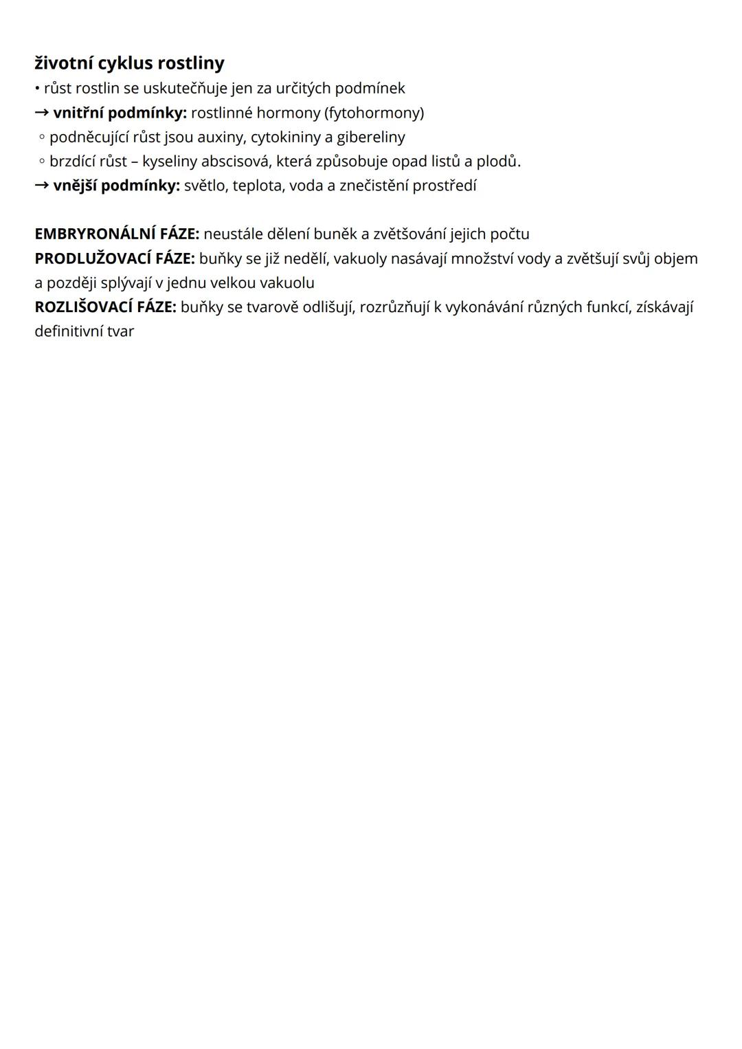 # morfologie rostlin
= vědní obor biologie, který se zabývá vnější stavbou organismů
• soubory pletiv vytvářejí rostlinné orgány, které se