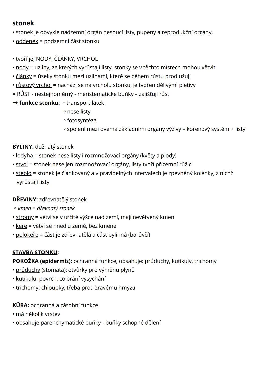# morfologie rostlin
= vědní obor biologie, který se zabývá vnější stavbou organismů
• soubory pletiv vytvářejí rostlinné orgány, které se