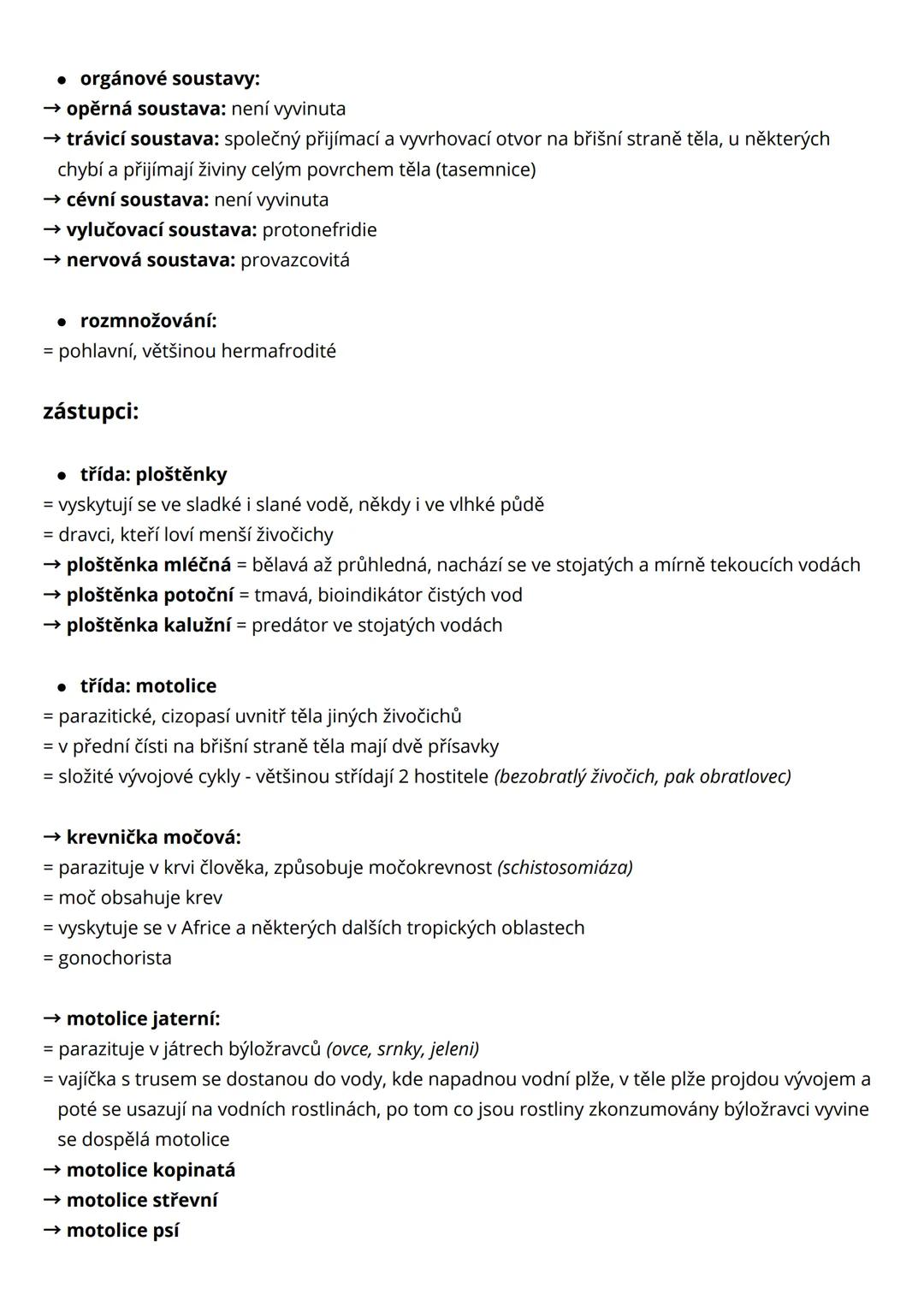 # Bezobratlí s jednoduchou tělní
stavbou
= živočichové, kteří nemají páteř a stavba jejich těla je velmi jednoduchá - často nemají
speciali