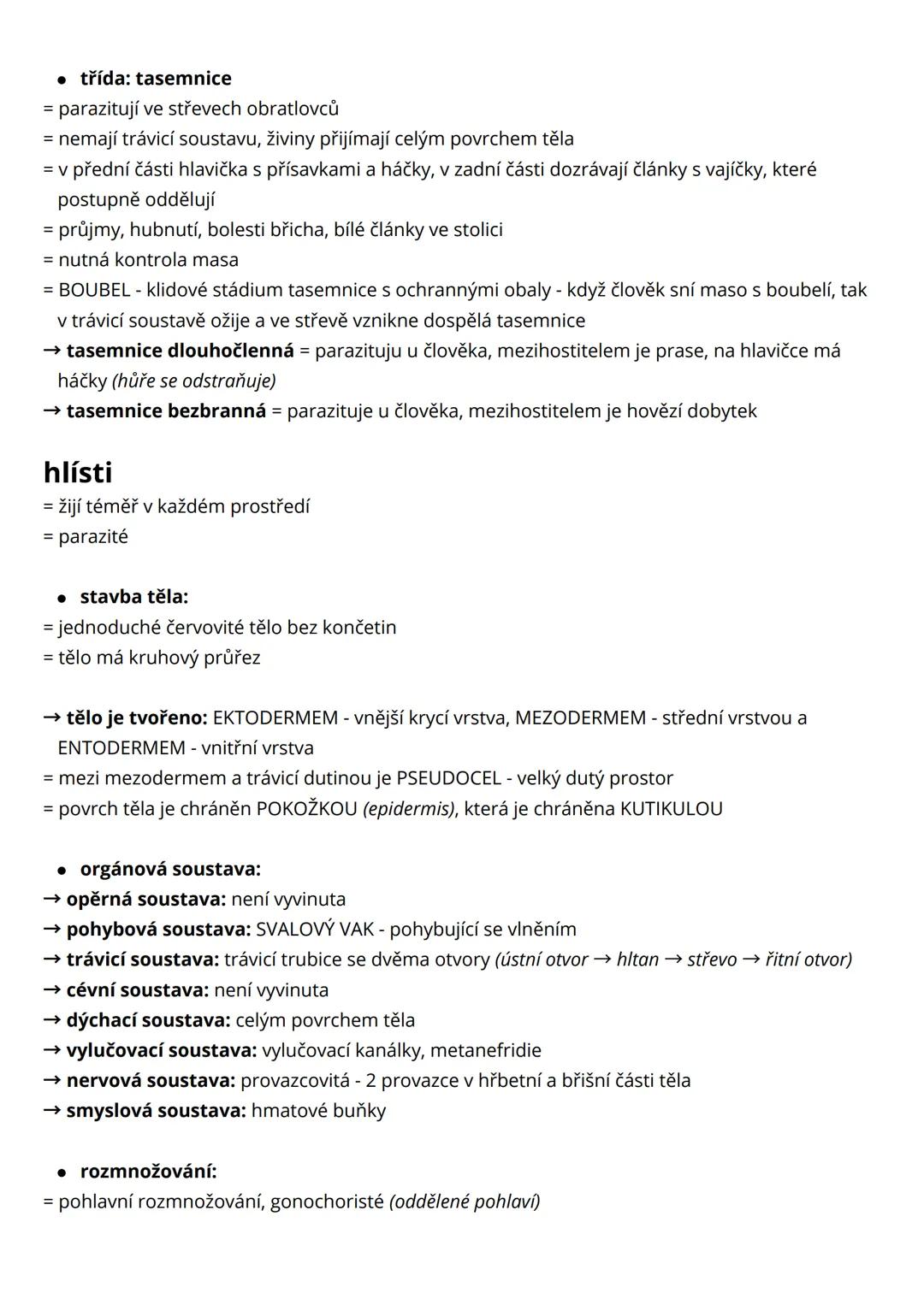 # Bezobratlí s jednoduchou tělní
stavbou
= živočichové, kteří nemají páteř a stavba jejich těla je velmi jednoduchá - často nemají
speciali