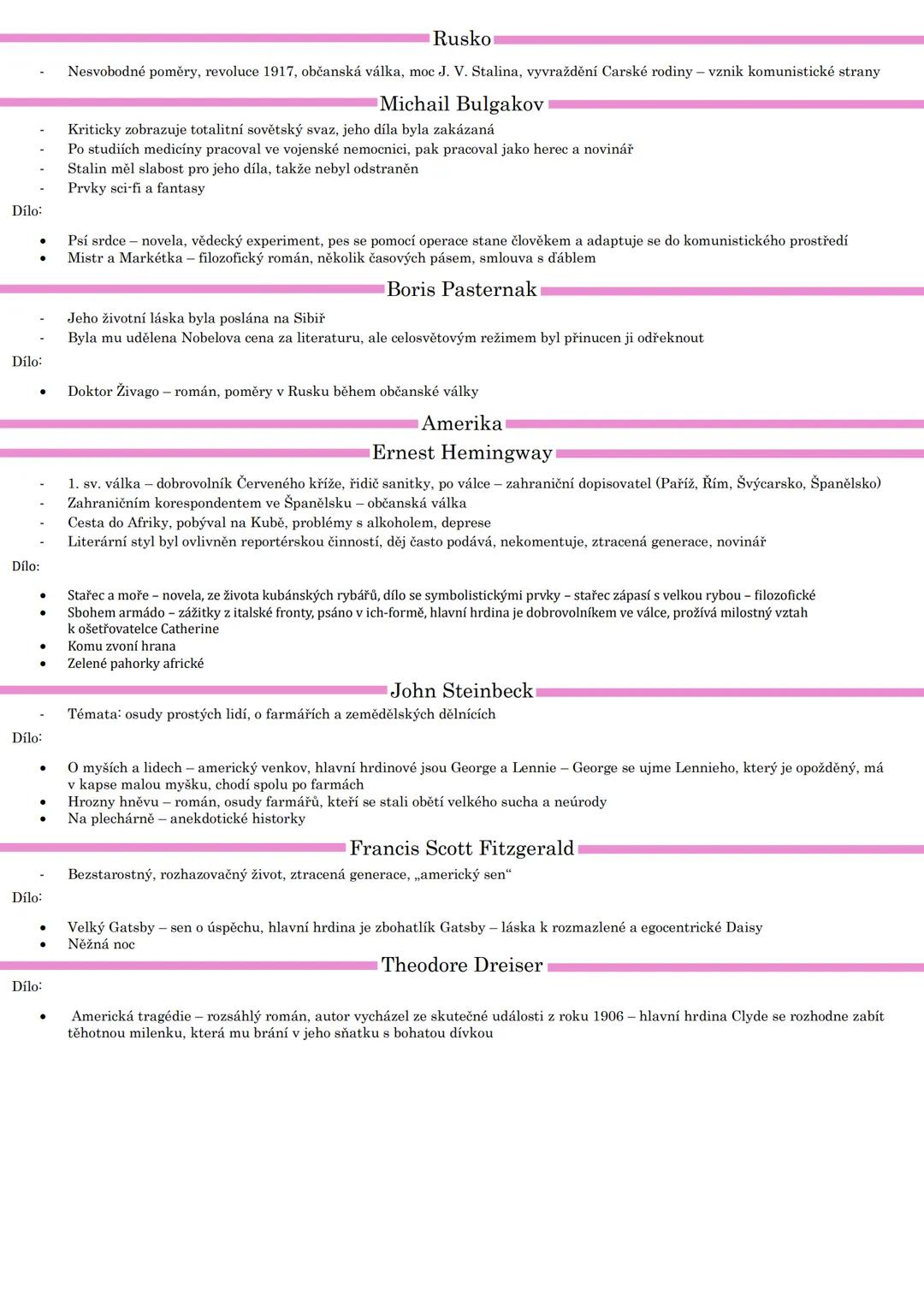 --- OCR Start ---
Světová literatura 1. poloviny 20. století
1. světová válka, hospodářská krize, komunismus a fašismus, vznik ideologií
1.