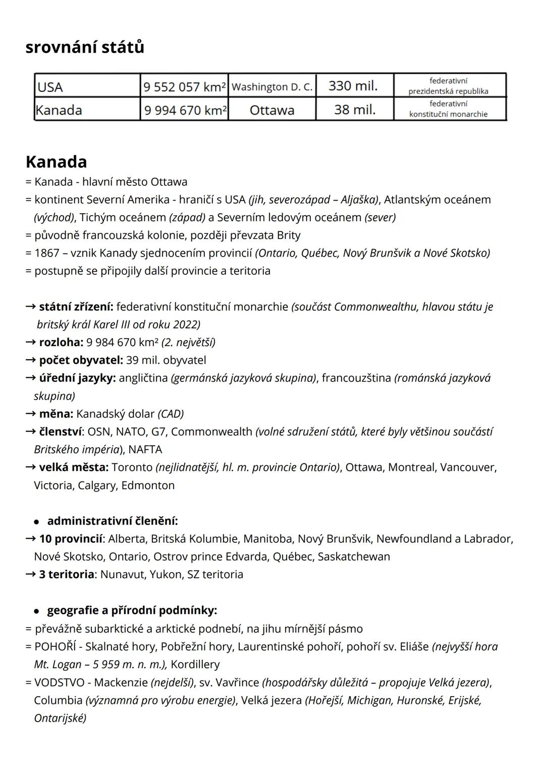 --- OCR Start ---
Severní Amerika
USA
→ Kanada
Amerika
= druhý největší kontinent, skládá se ze dvou samostatných světadílů
= kontinent pojm
