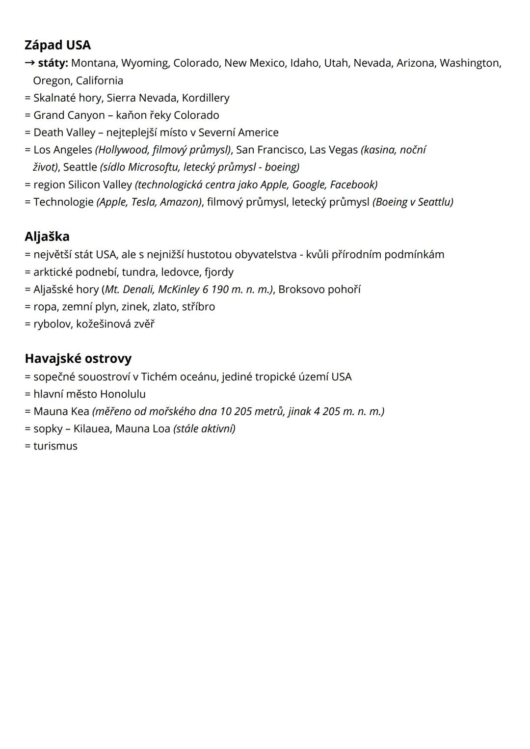 --- OCR Start ---
Severní Amerika
USA
→ Kanada
Amerika
= druhý největší kontinent, skládá se ze dvou samostatných světadílů
= kontinent pojm