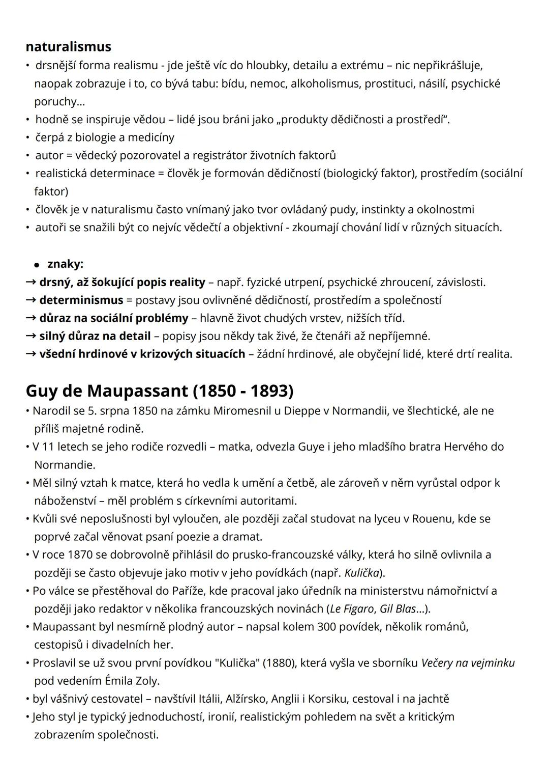 --- OCR Start ---
Kulička
Guy de Maupassant
• 1. část:
→ téma, myšlenka, motivy:
• téma = osud ženy lehčích mravů během francouzsko-pruské v