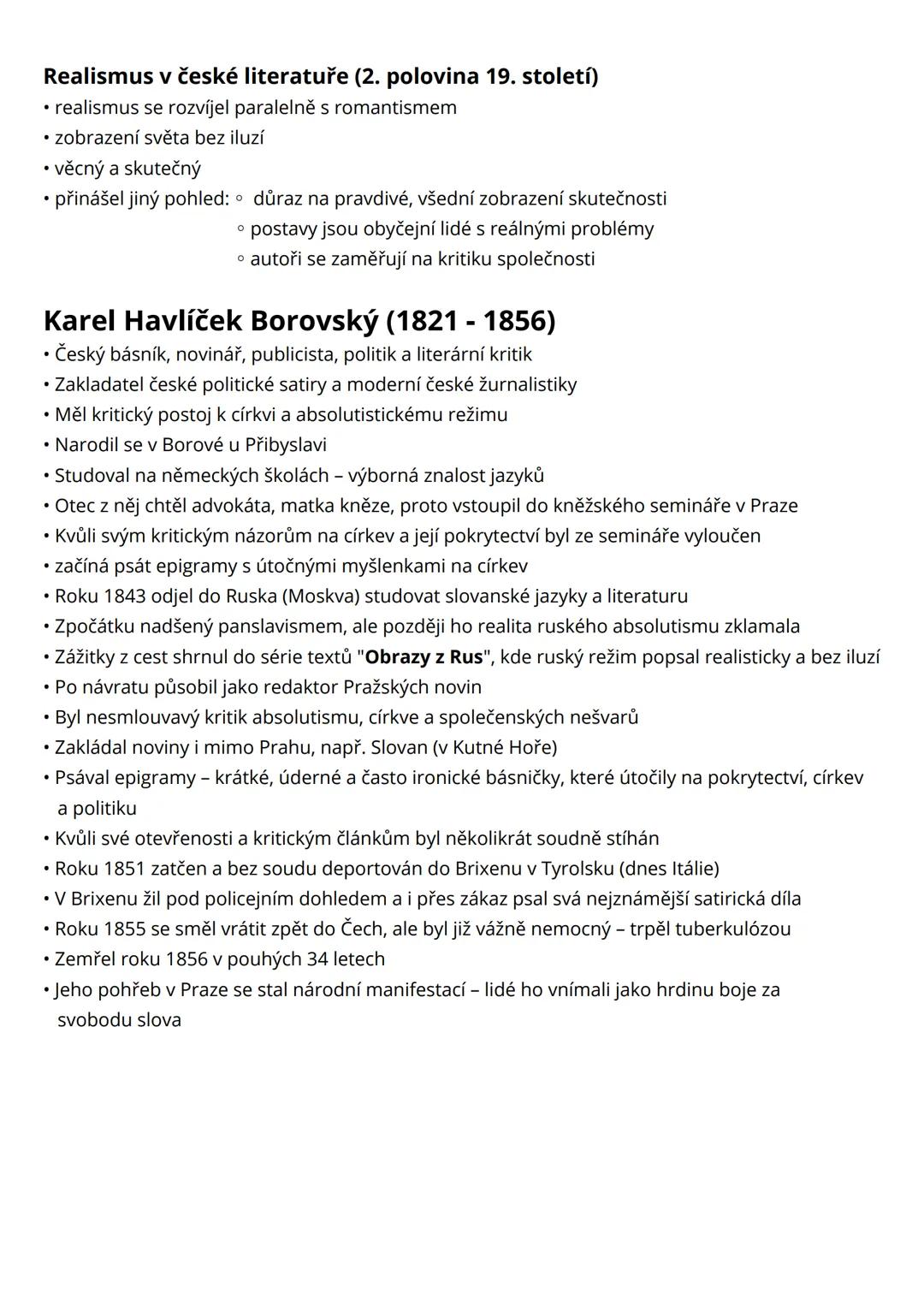 --- OCR Start ---
Král Lávra
Karel Havlíček Borovský
• 1. část:
→ téma, myšlenka, motivy:
• téma = krutost a hloupost krále Lávry
• myšlenka