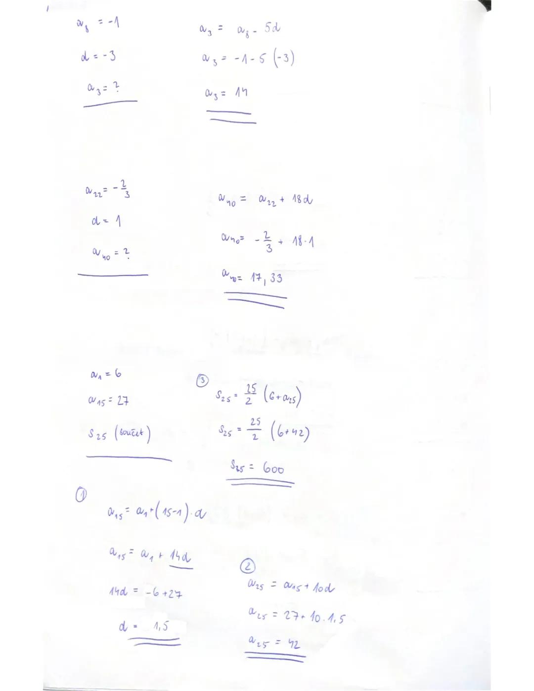 # ARITMETICKÁ POSLOUPNOST
2,4,6,8,10,12,14
6,3,0,-3,-6-9
-719,17,25, 33
$a$
$d$ deference
↓
$a_1, a_2, a_3, a_4, a_5, a_6$ ... $a_{n