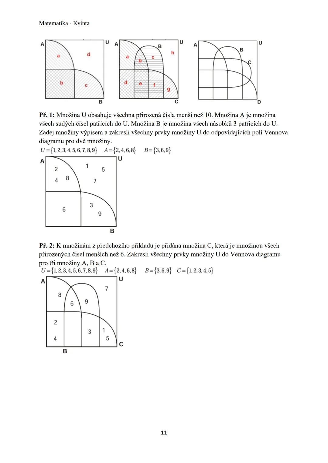 Matematika - Kvinta
Číselné obory..................................................3
Množiny................................................