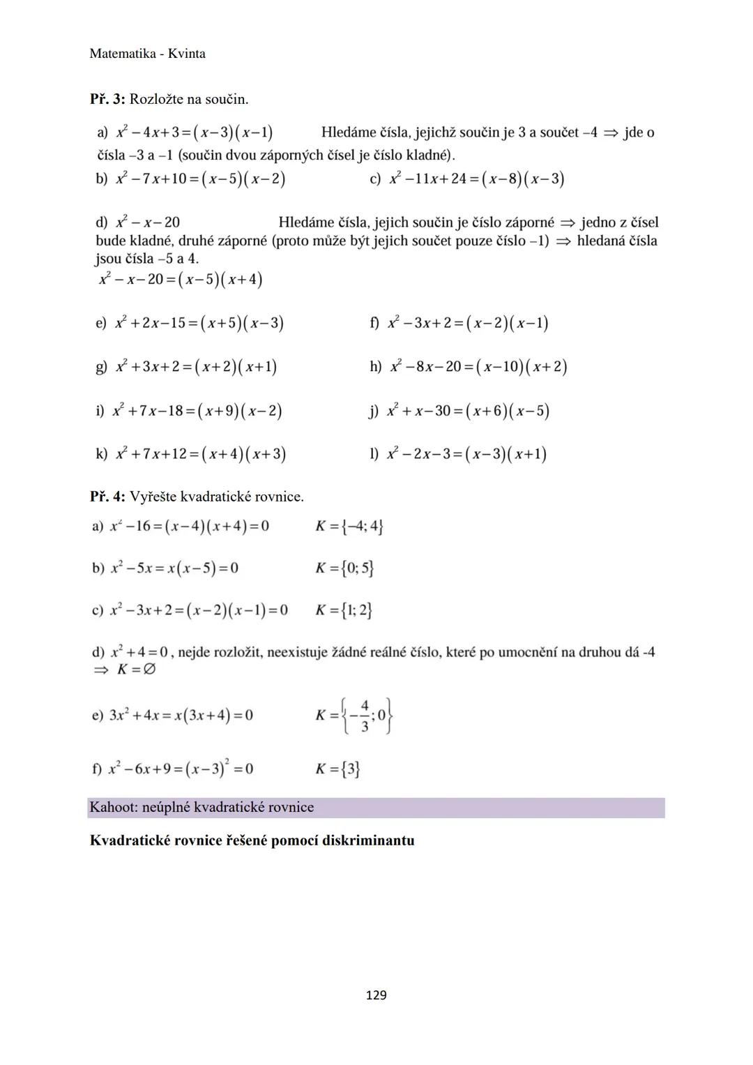 Matematika - Kvinta
Číselné obory..................................................3
Množiny................................................