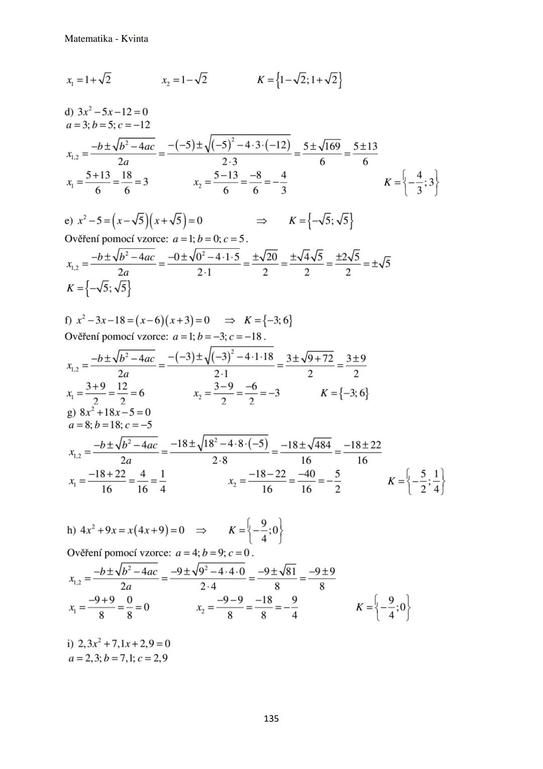 Matematika - Kvinta
Číselné obory..................................................3
Množiny................................................