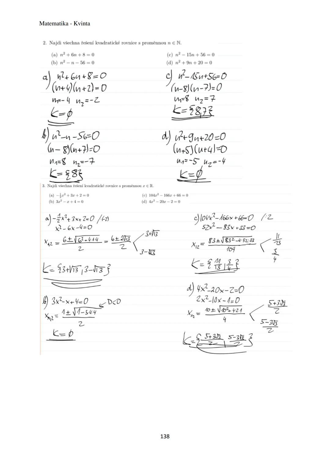 Matematika - Kvinta
Číselné obory..................................................3
Množiny................................................