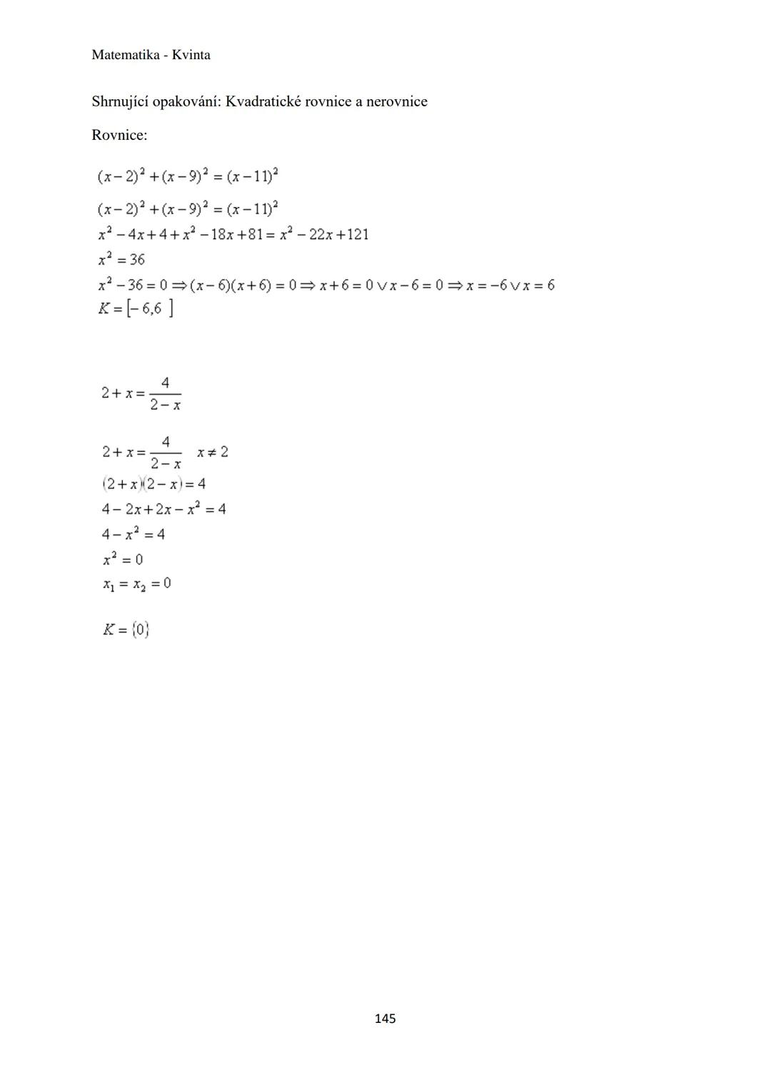 Matematika - Kvinta
Číselné obory..................................................3
Množiny................................................