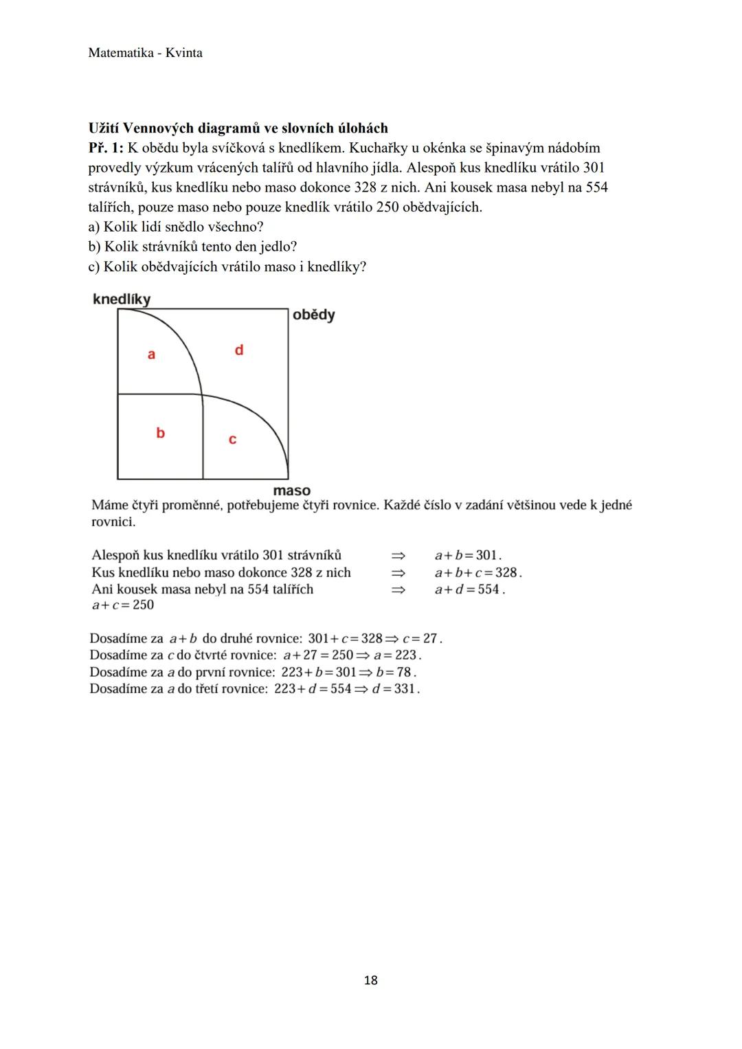 Matematika - Kvinta
Číselné obory..................................................3
Množiny................................................