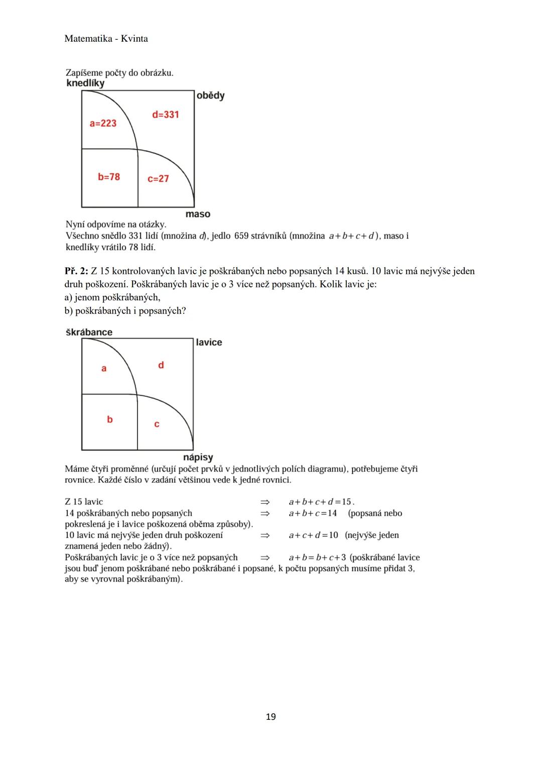 Matematika - Kvinta
Číselné obory..................................................3
Množiny................................................