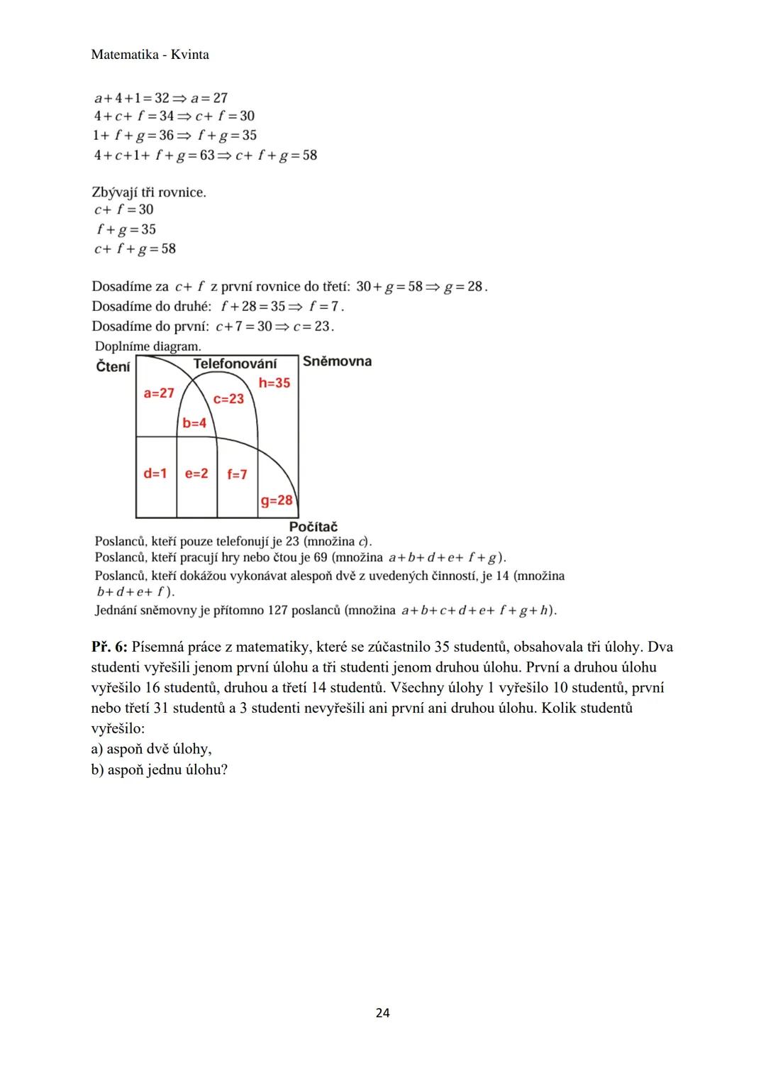 Matematika - Kvinta
Číselné obory..................................................3
Množiny................................................