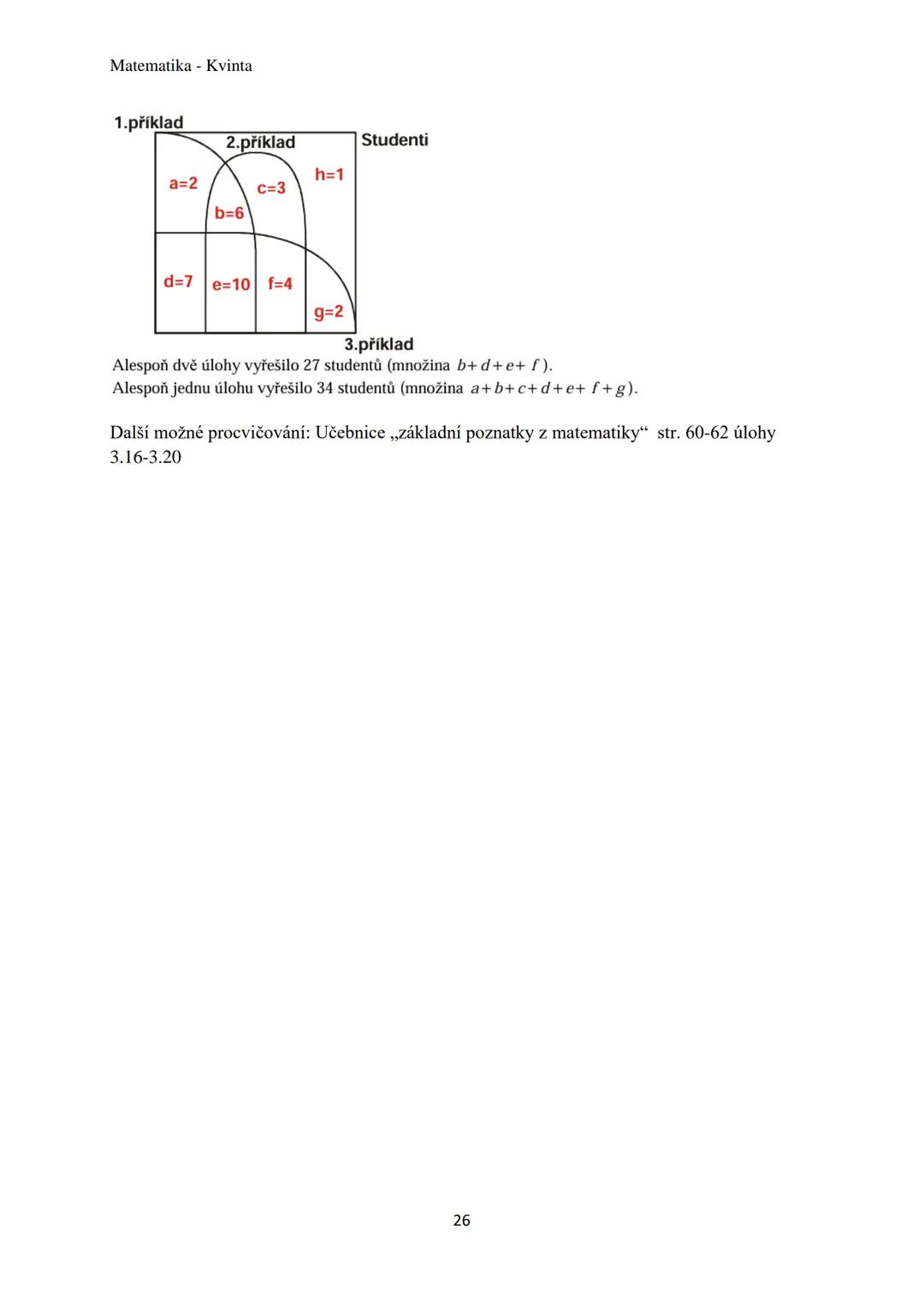 Matematika - Kvinta
Číselné obory..................................................3
Množiny................................................