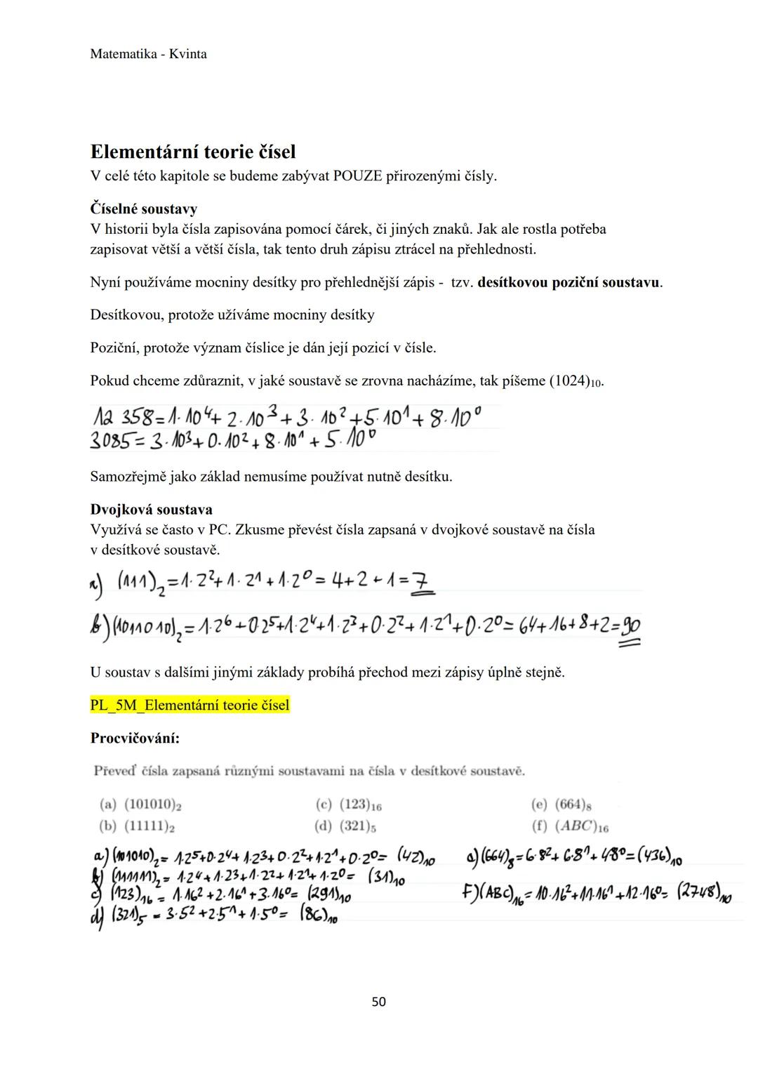 Matematika - Kvinta
Číselné obory..................................................3
Množiny................................................