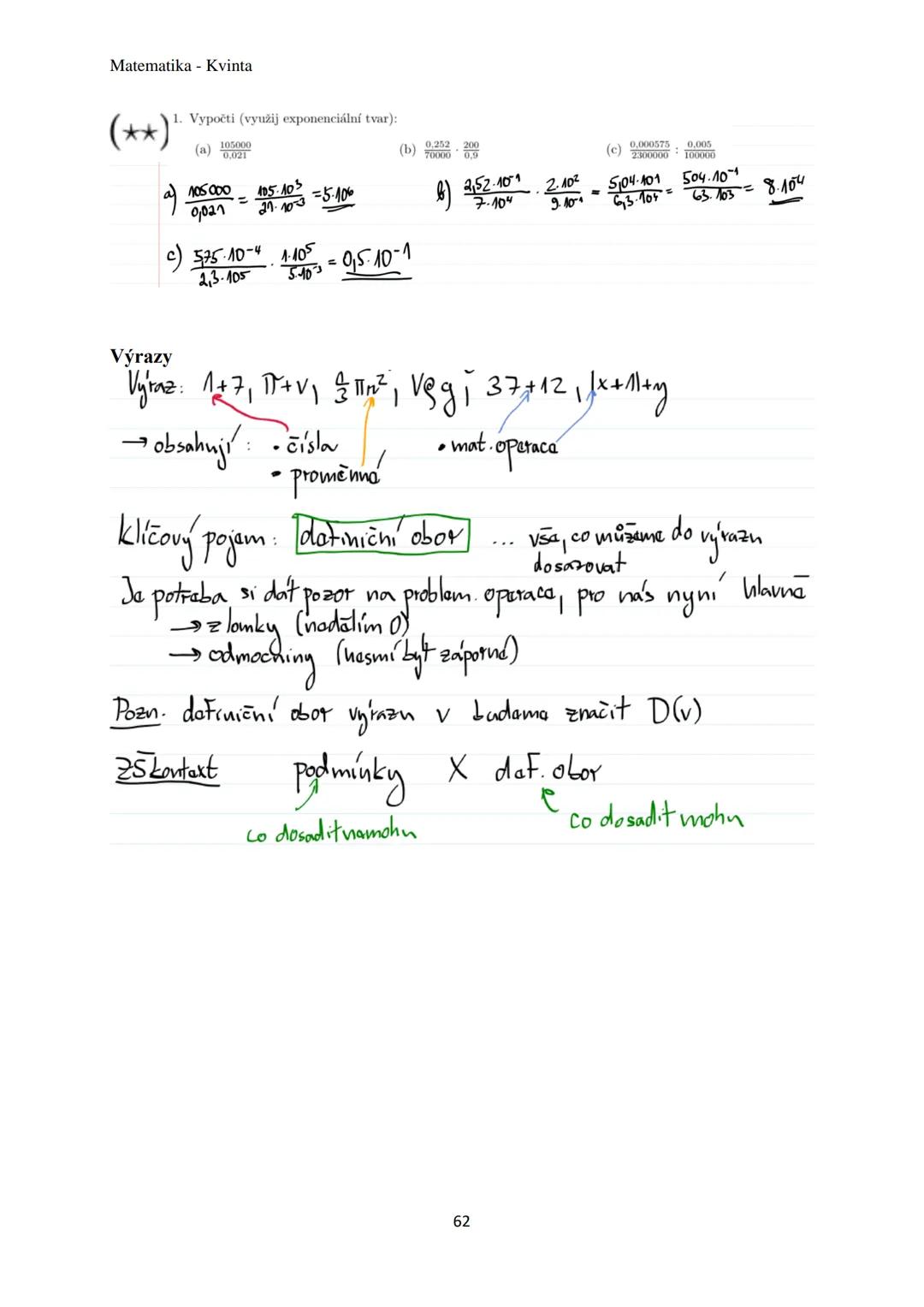 Matematika - Kvinta
Číselné obory..................................................3
Množiny................................................
