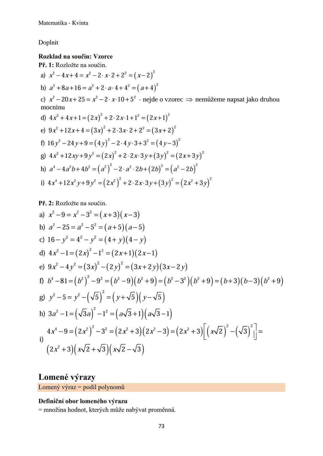 Matematika - Kvinta
Číselné obory..................................................3
Množiny................................................