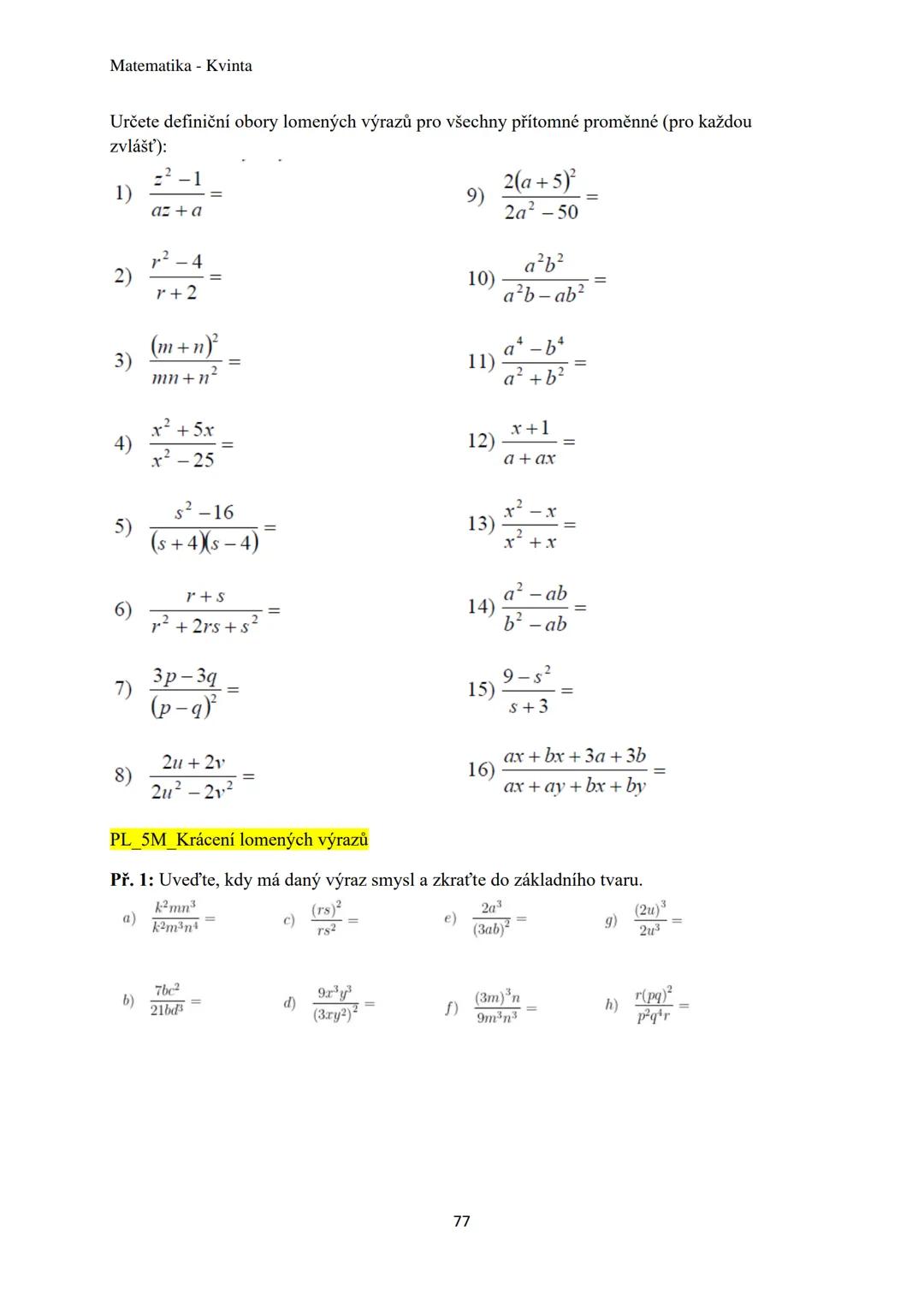 Matematika - Kvinta
Číselné obory..................................................3
Množiny................................................