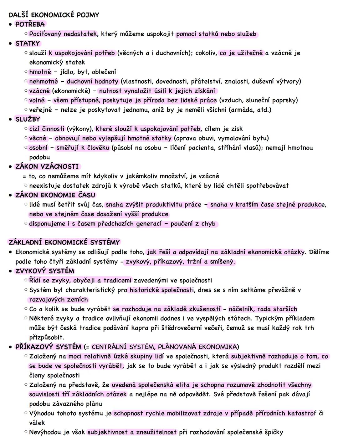 --- OCR Start ---
EKONOMICKÉ
PŘEDMĚT EKOΝΟΜΙΕ
• z řeckého oeconomia (oikos = dům, nomos = pravidlo, správa)
POJMY
• zabývá se společenskou r