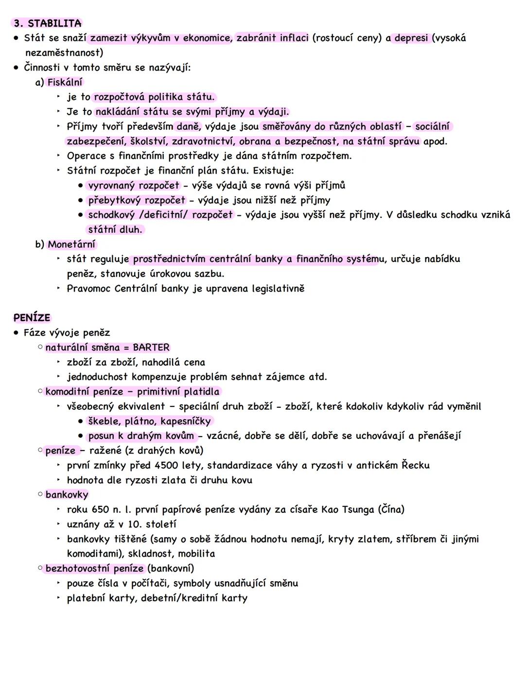 # ÚLOHA STATU
# V TRŽNÍ EKONOMICE
STÁT JAKO EKONOMICKÝ SUBJEKT
• Stát je specifický subjekt národního hospodářství, který vstupuje na trh