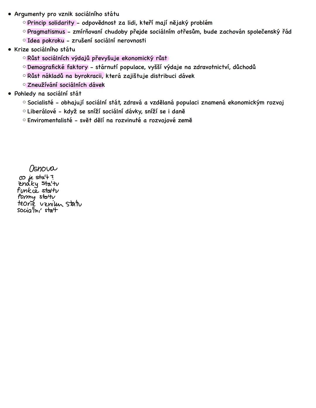 --- OCR Start ---
STAT
= nejvyšší forma organizace lidské společnosti, která vzniká sdružením obyvatel na jistém území do
politického a práv