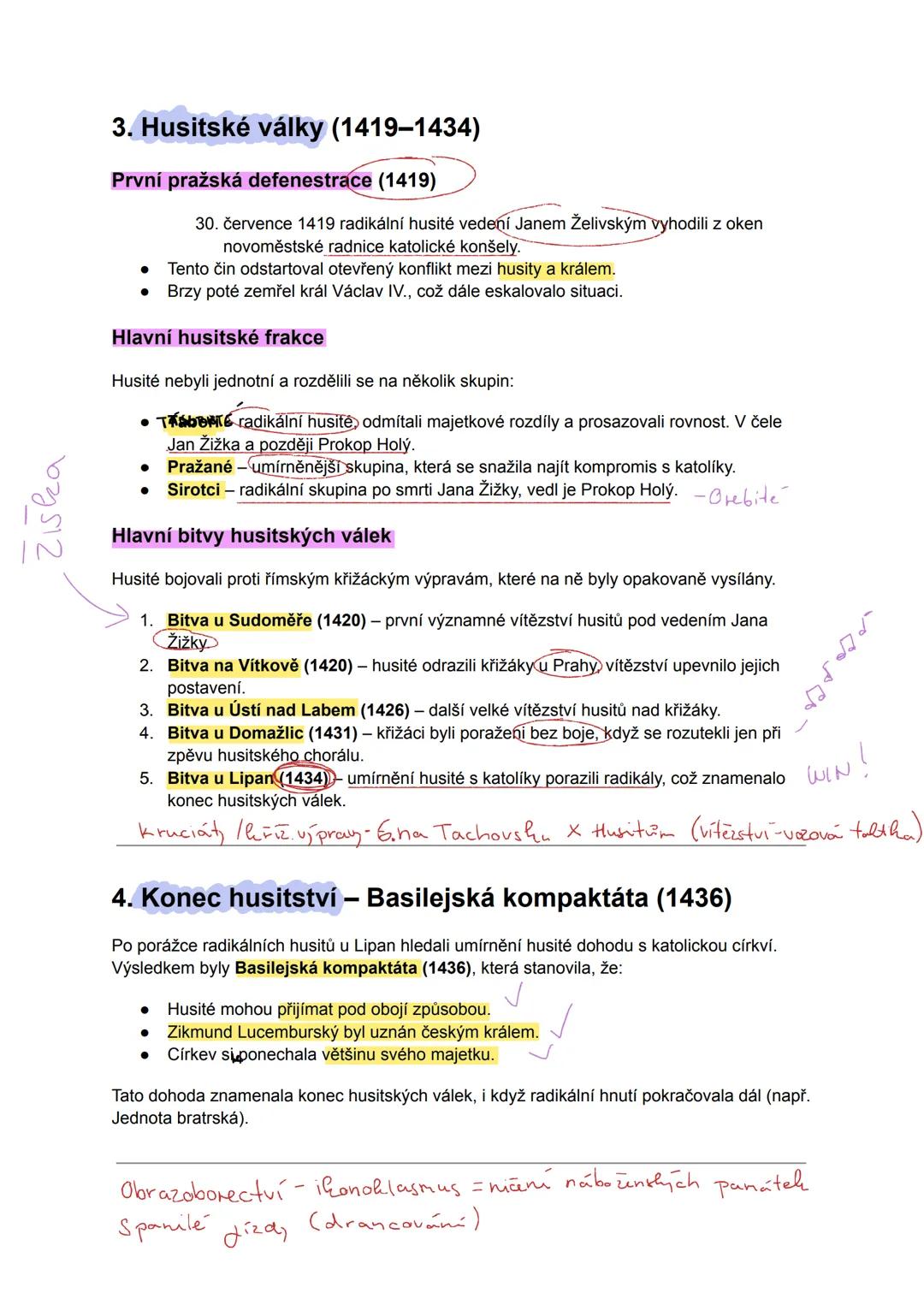 # Husitství - Podrobné Shrnutí k Testu
Husitství bylo významné náboženské, sociální a politické hnutí v českých zemích v první
polovině 15.