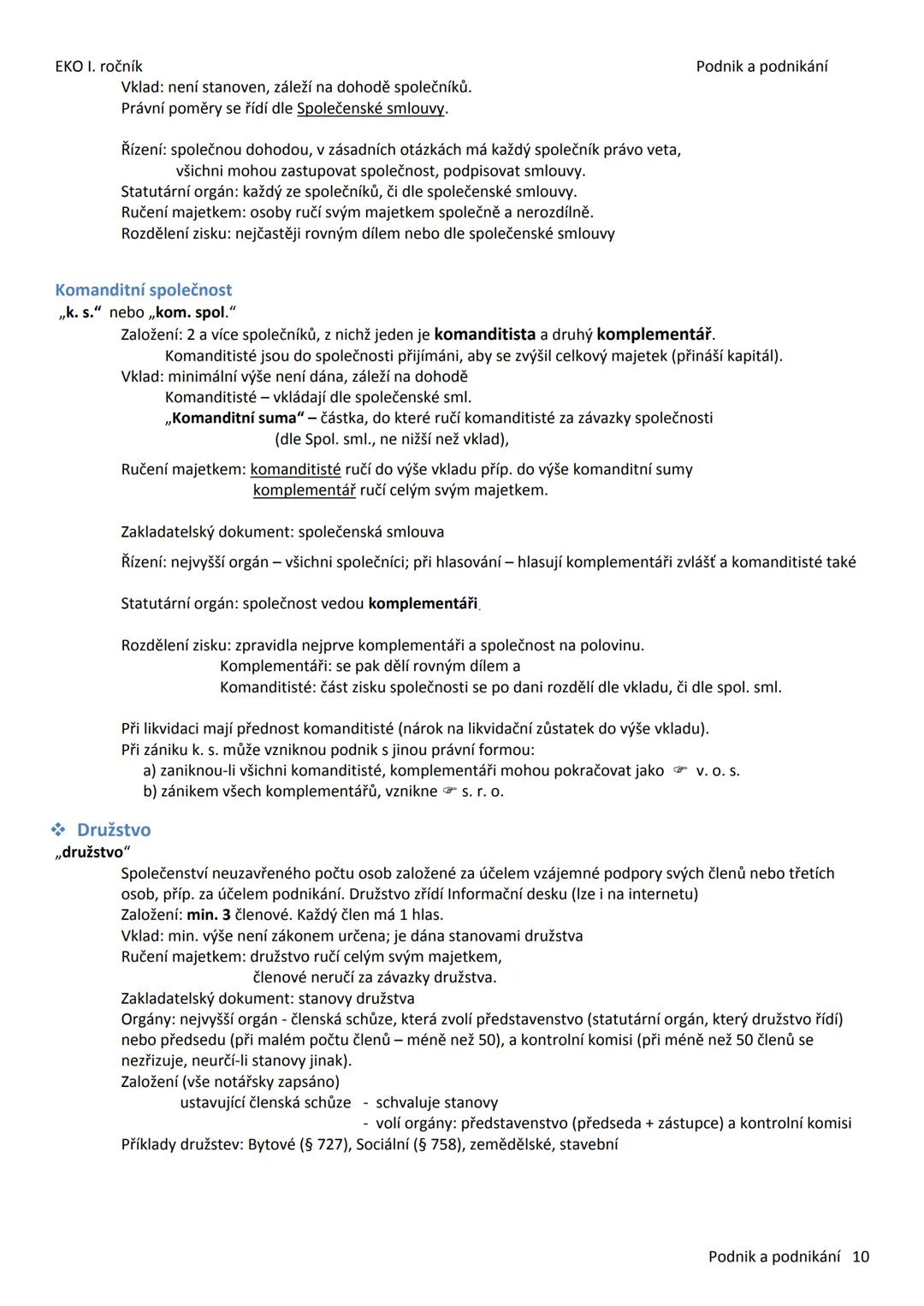 --- OCR Start ---
EKO I. ročník
Podnik a podnikání
2 PODNIK A PODNIKÁNÍ
Podnikání
Podnikání je: - soustavná činnost (pravidelně, opakovaně),