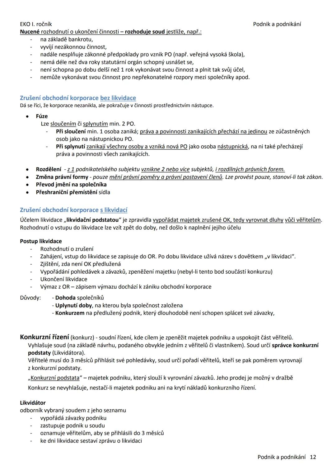 --- OCR Start ---
EKO I. ročník
Podnik a podnikání
2 PODNIK A PODNIKÁNÍ
Podnikání
Podnikání je: - soustavná činnost (pravidelně, opakovaně),