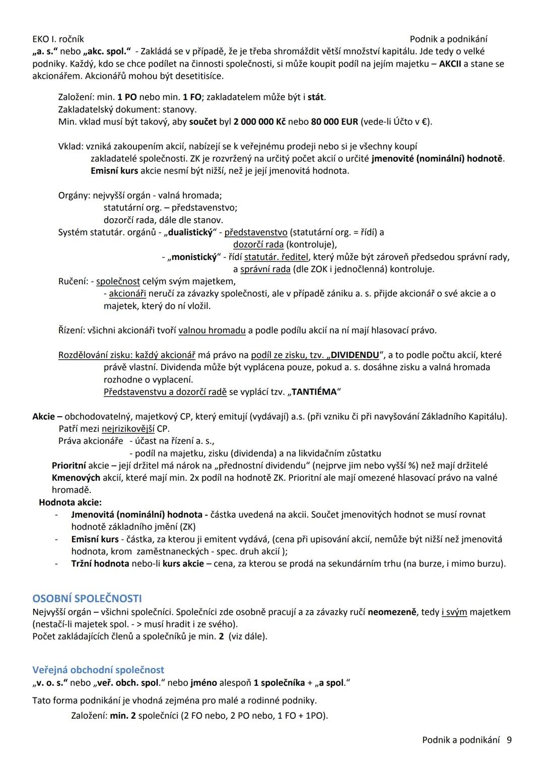 --- OCR Start ---
EKO I. ročník
Podnik a podnikání
2 PODNIK A PODNIKÁNÍ
Podnikání
Podnikání je: - soustavná činnost (pravidelně, opakovaně),
