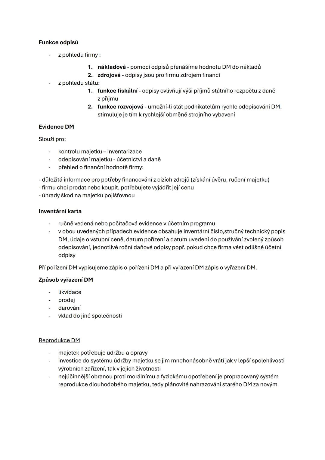 # 3. Majetek podniku
A) členění majetku podle druhů (aktiva firmy)
dlouhodobý
stálá aktiva
hmotný dlouhodobý majetek (stroje, budovy, dop