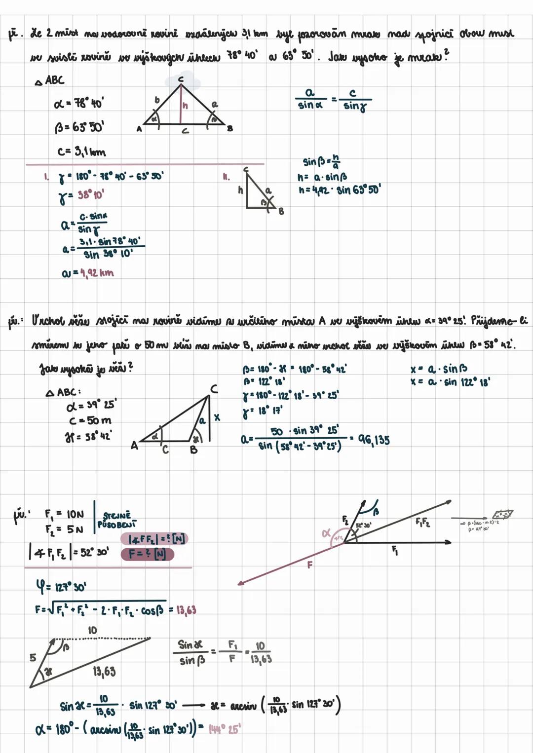 # EUKLEIDOVSKÁ GEOMETRIE
PLANIHETRIE - rovinová
GEOMETRIE
GONIOMETRIE se zabývá goniometrickými funkcemi
STEREOHETRIE - prostorová
TRIGONOME