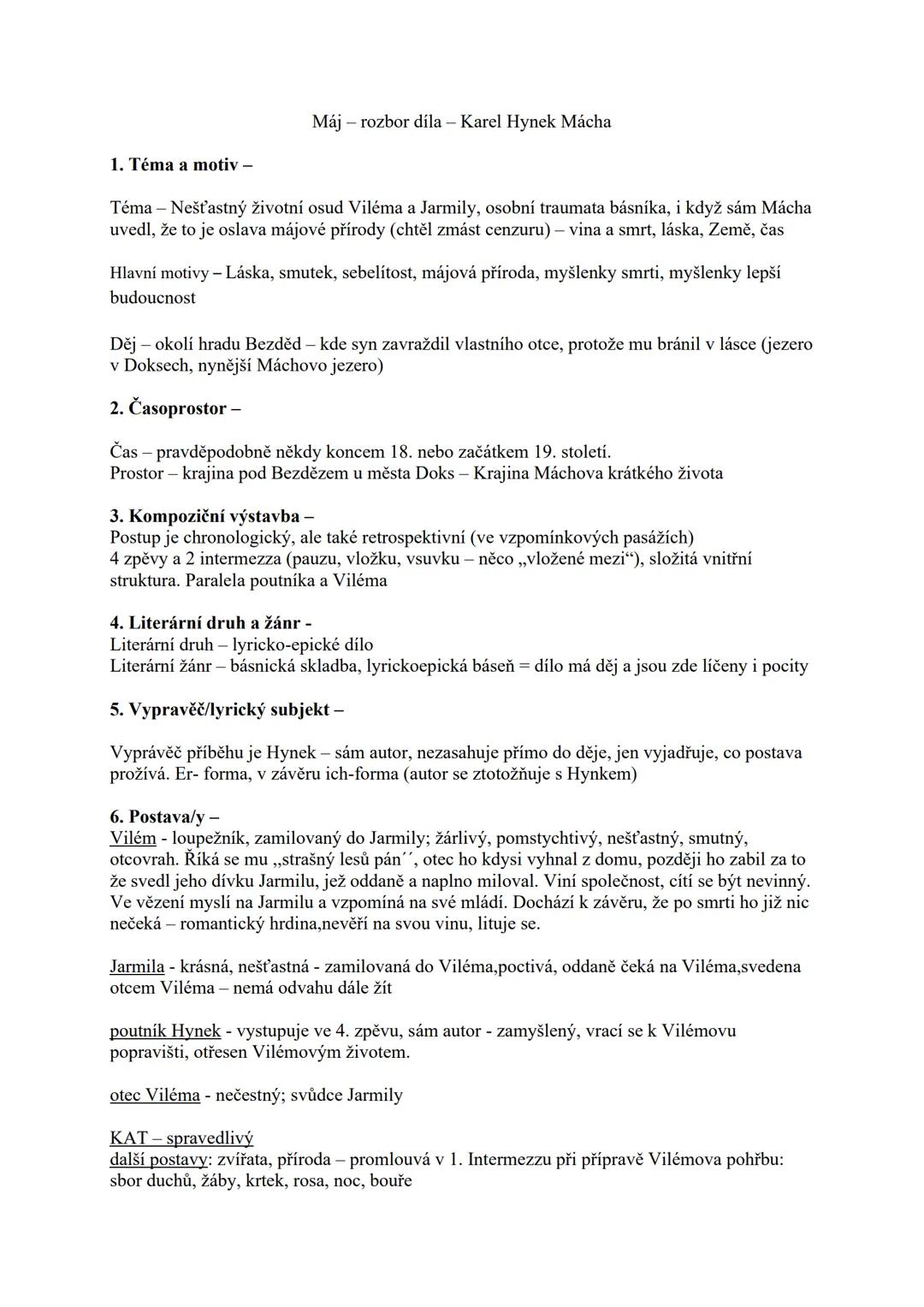 7. Vyprávěcí způsoby -
Přímá řeč, spisovná čeština, subjektivizace (vztah básníka a lyrického hrdiny), důraz na
zvukovou stránku verše, ich-
