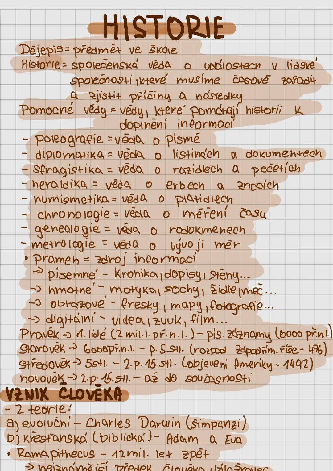 # HISTORIE
Déjepis = předmět ve škole
Historie = společenská věda o událostech v liasre'
společnosti ikteré musíme časové zařadit
a zjistit