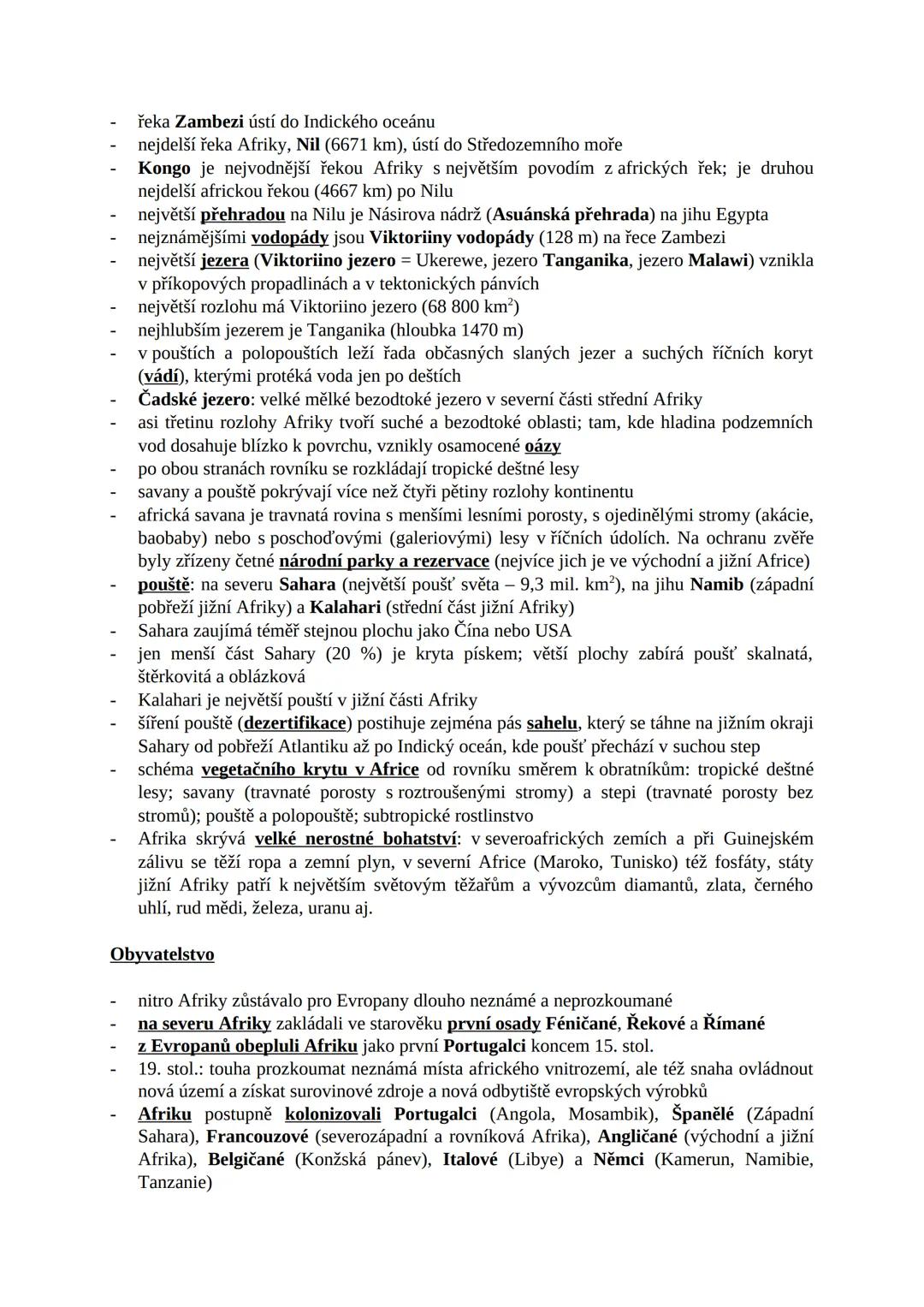 # AFRIKA
Přírodní poměry
- po Asii (44,6 mil. km²) je Afrika (30,4 mil. km²) druhým největším kontinentem
- spolu s Evropou a Asií patří m