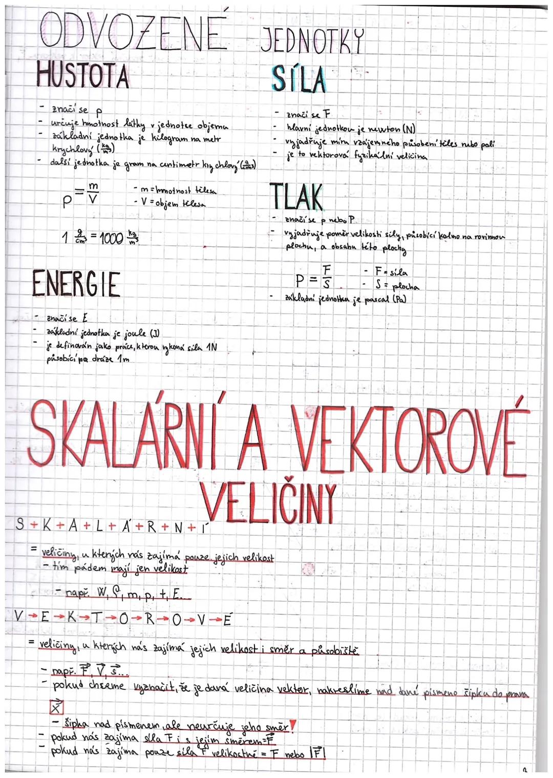 Skalární a vektorové veličiny