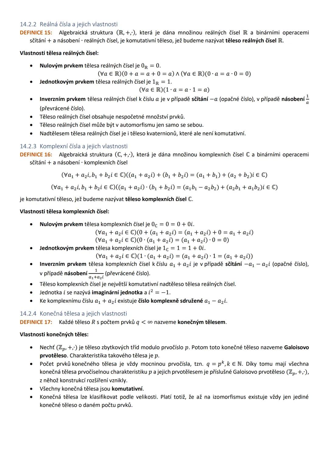 # ŠTÁTNICOVÉ OTÁZKY
# MATEMATIKA
BAKALÁRSKE ŠTÚDIUM MATEMATIKY SE ZAMERENIEM NA VZDELÁVANÍ
FRAJERI Obsah
1 Základy matematické analýzy
1.1