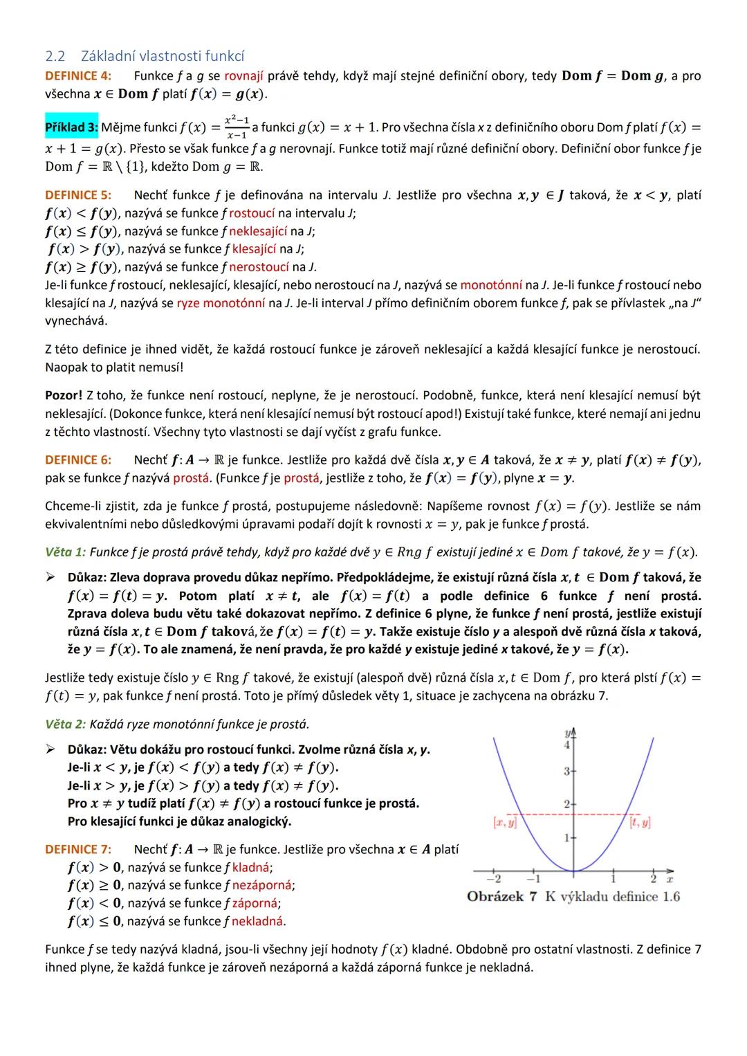 # ŠTÁTNICOVÉ OTÁZKY
# MATEMATIKA
BAKALÁRSKE ŠTÚDIUM MATEMATIKY SE ZAMERENIEM NA VZDELÁVANÍ
FRAJERI Obsah
1 Základy matematické analýzy
1.1